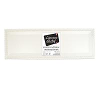 Epicerie du Chef Plats Dentelles Rectangle Blanc x5