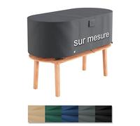 EpicTUBE Couverture ovale sur mesure pour objets ronds Ø, circulaires (par ex. table, jacuzzi, piscine), Oxford 600D, étanche avec coutures scellées, accessoire robuste - Made in EU