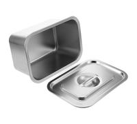 EPIGEIST Boite A Compost la Cuisine en Acier Inoxydable Argenté, avec Couvercle, Anti-odeurs, pour Comptoir Intérieur, Bac à Compost Cuisine
