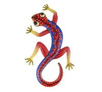 EPIGEIST Décoration Murale Métal Gecko Mural avec Crochet Suspendue pour Jardin Intérieur et Extérieur Création Murale Lisse et Sécuritaire pour Salon Chambre Bureau