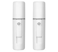 EPIGEIST Lot de 2 Humidificateurs à Pulvérisation Nano pour Visage Vaporisateurs de Brume Blanche Portables Recharge USB Réservoir D’Eau Grosse Capacité Soins du Visage Hydratants pour