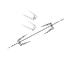EPIGEIST Outil de Barbecue Fourchette à Poulet en Acier Inoxydable, Lot de 3 Vis de Blocage, Compatible Grille Rotative et Friteuse à Air Chaud, pour Cuisson de Viande