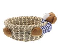 EPIGEIST Panier de Rangement Grand Espace de Stockage Sûr Ours en Tressée Bleu pour Organiser Charme Campagnard pour Bébés Chambre D'garçon et Filles