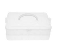EPIGEIST Plateau à Œufs Empilable Transparent 2 Niveaux avec Couvercle et Poignée, Support Portable 48 Œufs 31,5x22,5x11,5 Cm, Rangement Réfrigérateur la Cuisine pour Fêtes, Thanksgiving