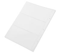 EPIGEIST Pochette de Protection en PVC Blanc pour Collectionner Pages D'album, Paquet de Rangement Transparent Fermeture Éclair, 10 Pages par Paquet pour Billets et Monnaies