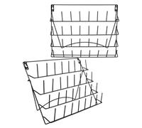 EPIGEIST Présentoir Creux Mural en Fer Noir 2 Pièces, Design Gain de Place et Usage Polyvalent pour Salle de Bain ou Marchés Extérieurs