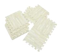 EPIGEIST Tapis de Jeu Bébé Puzzle en Mousse Eva 30x30x1 Cm Motif Bois Blanc, Tapis D’éveil Confortable, Antidérapant et Facile à Assembler, Lot de 10 Pièces pour Chambre et Salon