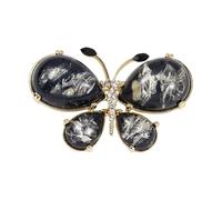 Épingle à revers en strass étincelants pour femme - Élégant motif papillon de dessin animé - Accessoires de bijoux pour fêtes, rendez-vous galants, bijoux animaux en cristal étincelant