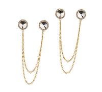 Épingle de fixation de cape pour femmes, Clip de col châle for pull, chaîne 2 pièces