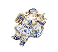 Épingle de Père Noël en alliage de zinc | Accessoire de broche scintillante pour manteau, écharpe, chapeau, à porter lors des fêtes de Noël
