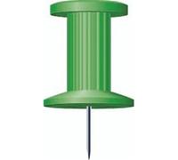 Boîte de 25 épingles Push Pins - Hauteur de pointe 7mm - 10mm de diamètre - Vert