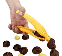 Éplucheur de châtaignes Pince à noix multifonction robuste prise facile | Outils D'Épluchage De Châtaignes Pour Ébullition Rôtissage Caramélisation Pâtisserie Cuisson Cuisine Maison Fêtes Jaune