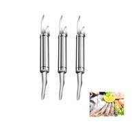 Éplucheur De Crevettes Professionnel 5-en-1 en Acier Inoxydable,Outil Multifonction Pour Éveiner,Décortiquer,Couper et Vider les Crevettes,Couteau à Crevette Pour Sushi,Écailleur,Coupeur（3 pièces）