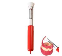 Éplucheur de cuisine 2 en 1 vide-poire et éplucheur rétractable | Évideur manuel Pour cuisiniers amateurs, parents, chefs, repas festifs, cuisine quotidienne, camping-car, Rouge