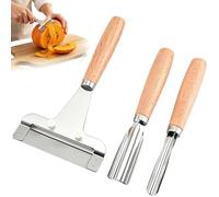 Éplucheur de fruits - Lot de 3 coupe-légumes multifonctionnels en acier inoxydable,Éplucheur de légumes de cuisine,pour citrons, tomates, fromage, ananas, melons, cuisson, préparation des aliments