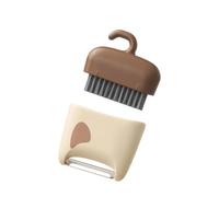 Éplucheur de fruits multifonction avec poignée antidérapante - Éplucheur à légumes avec brosse - Pour cuisine, maison, camping, voyage, pommes de terre, concombres, carottes