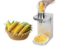 Éplucheur de maïs électrique en acier inoxydable avec entrée d'alimentation de 6,5 cm, lame amovible, pour maïs frais et cuits