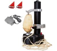 Eplucheur de Pommes de Terre Electrique [2 Lames supplementaires] - Coupe Automatique de Fruits et legumes rotatifs