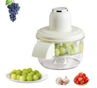 Éplucheur de Raisins Électrique Rechargeable, Éplucheur de Fruits Automatique Sans Fil pour Tomates Cerises et Petits Fruits