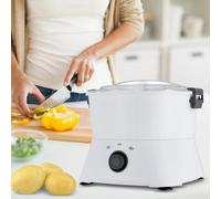 Éplucheur électrique de pommes de terre - P09 Éplucheuse automatique - Lames en acier inoxydable - Temps d'épluchage : 2 à 4 min - Pour la cuisine, les restaurants, les snack-bars - Ivoire