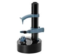 Éplucheur électrique - Éplucheur automatique pour fruits et pommes de terre - Lame en acier inoxydable - 4 piles AA - Pour un diamètre de 5 à 10 cm et une hauteur de 5 à 15 cm - Noir
