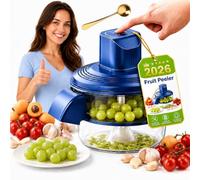 Éplucheur électrique pour pommes de terre et fruits, éplucheur électrique sans fil rechargeable avec lame en acier inoxydable, éplucheur électrique à un bouton pour la maison et les voyages, bleu-M