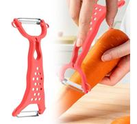 Éplucheur Multifonctionnel en Acier Inoxydable, Râpe légumes double face, culte maisonculte VeggieGlide - Julienne Cutter de Fruits et Légumes avec Poignée Ergonomique