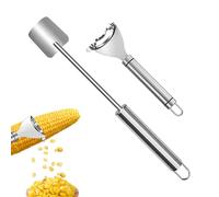 Éplucheur pour maïs et grains de maïs | Lot de 2 pièces en acier inoxydable anti-rouille pour fêtes, maison, restaurants, plein air, barbecue, repas