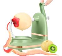 Éplucheur, vide-pomme et trancheuse à manivelle manuelle - Poignées antidérapantes à ventouse - Lames en acier inoxydable - Épluche, noyaux et coupe en quelques secondes pour la cuisine à la maison -