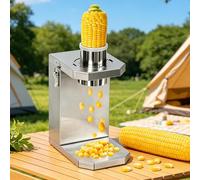 Éplucheuse à maïs automatique améliorée, égreneuse et batteuse électrique en acier inoxydable avec goulotte de 7 cm pour une durabilité accrue, pour un usage domestique et commercial