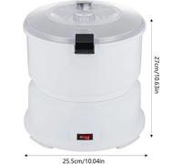 Éplucheuse à pommes de terre - Éplucheuse électrique - Puissance 85 W - Temps d'épluchage 2 à 4 min - Capacité 0,8 kg - Lames en acier inoxydable - Automatique - Ivoire