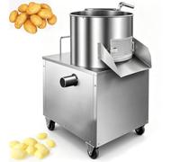 Éplucheuse À Pommes De Terre Professionnelle De 1500 W, Capacité De 240 Kg/h, Revêtement Abrasif En Sable Rouge, Tuyau Darrosage Intégré, Interrupteur Étanche, Pour Lépluchage De Pommes De Terre,