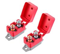 EPLZON 50A disjoncteur de remise à zéro automatique 12V - 24V avec boulons de goujon de recouvrement pour chargeur de batterie, camion, moteur de voiture et plus (2 off)
