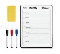 EPMOCN Calendrier Magnétique Frigo pour Planning Semaine - Tableau Blanc Effaçable 28x21cm avec 3 Marqueurs et 1 Effaceur, Idéal pour Idée de Menu, To Do List et Organisation Familiale