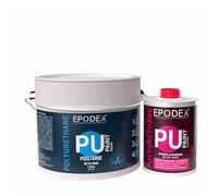 EPODEX Peinture Piscine, résistante aux UV, élastique et durable, 2K PU Paint, pour piscines en béton, chlore et eau salée, Mate, 2kg - couvre 9m² (2 couches) - Turquoise Pastel