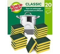 Éponge à récurer pour utilisation intensive Scotch-Brite Classic, 20 pièces - tampon à récurer durable élimine la graisse