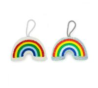 Kikkerland Éponges à vaisselle Arc-en-ciel Lot de 2 Multicolore Nylon Taille unique