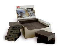 Éponge abrasive 3M, revêtue sur les quatre faces, 68 mm x 100 mm x 26 mm, dure, moyenne x144 morceau