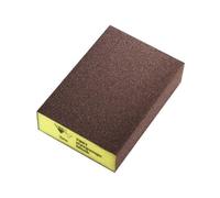 Éponge abrasive - 4 faces souples - fine - jaune - Flex block SIA