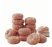Eponge Cuivre, 2/10/20 Pcs Gratounette Cuivre, Eponge en cuivre pour Cuisine, Outils de Nettoyage de Cuisine (10 PCS) (20)