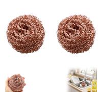 Eponge Cuivre, 2/4/6 /8Pcs Gratounette Cuivre, Eponge en cuivre pour Cuisine, Outils de Nettoyage de Cuisine ，Eponge cuivre parfaites pour Nettoyer Les Buses de Fer et enlever Les scories