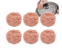 Eponge Cuivre, 4 Pièces Gratounette Cuivre, Cuivres Gratounette Heavy Duty De Cuisine Pots Casseroles Brosse De Nettoyage, Éponges À Vaisselle Encuivre Réutilisable pour Four Grille Salle