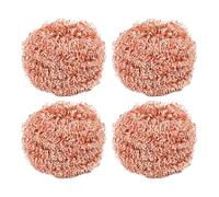 Eponge Cuivre, 4 Pièces Gratounette Cuivre, Cuivres Gratounette Heavy Duty De Cuisine Pots Casseroles Brosse De Nettoyage, Éponges À Vaisselle Encuivre Réutilisable pour Nettoyer Four Grille Salle