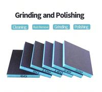 Éponge De Polissage En Alumine, Ensemble De Blocs De Ponçage, Grains Grossiers/moyens/fins Pour Le Polissage Du Métal/bois/verre, Lavable Et Réutilisable 5/6 Pièces 6 pièces (grain 60-320)Aluminium