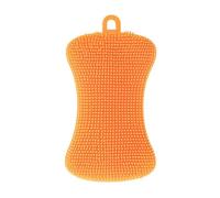 Éponge en Silicone,éponge de Plat en Silicone, éponge de Cuisine Multi-usages en Silicone pour Casserole, Plat, Plat, Plat, Fruits, légumes, 1 pièce, 2,83 Pouces, Orange