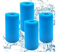 Éponge Filtrante Type A, 4 PCS Filtre Éponge Cartouche, Filtre Pompe Piscine, Éponges de Filtration de Type S1, Filtres en Mousse pour Spa, Filtres à Éponges pour Piscines, Spas, Aquariums(10×20cm)