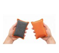 Éponge Lavable Réutilisable - Double Face - Orange - Lavable en Machine - Vaisselle, Anti Rayure, Multi-Surfaces - Durée 1 an
