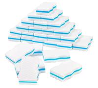Éponge magique de nettoyage, double face, ondulée, 100 pièces, dimensions : 100 x 60 x 25 mm