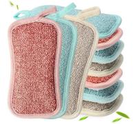 Eponge Reutilisable Lavable, Lot de 10 Eponge Vaisselle, Eponge Lavable, éponge Microfibre, Eponge Grattante Double Face