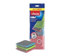 Éponge Vileda Glitzi Power INOX Colors | Éponges colorées | Extérieur en Acier Inoxydable | Hautement hygiénique | Nettoyage Exceptionnel | Durable et résistant | Élimine la saleté et Les résidus